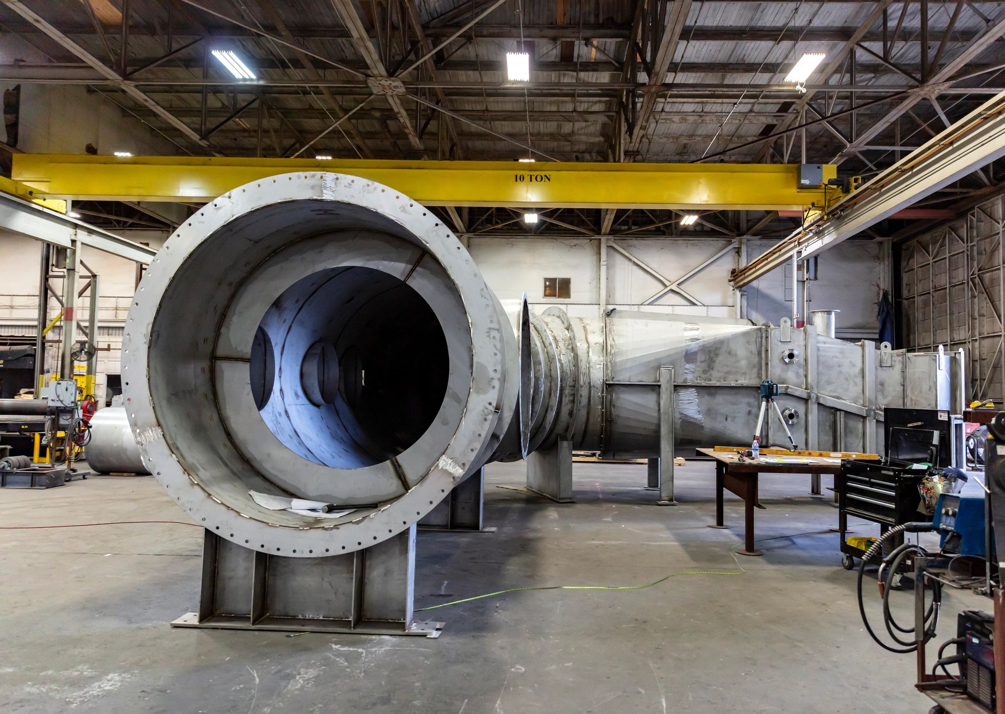 Manufacturing workshop representing equipment and maintenance