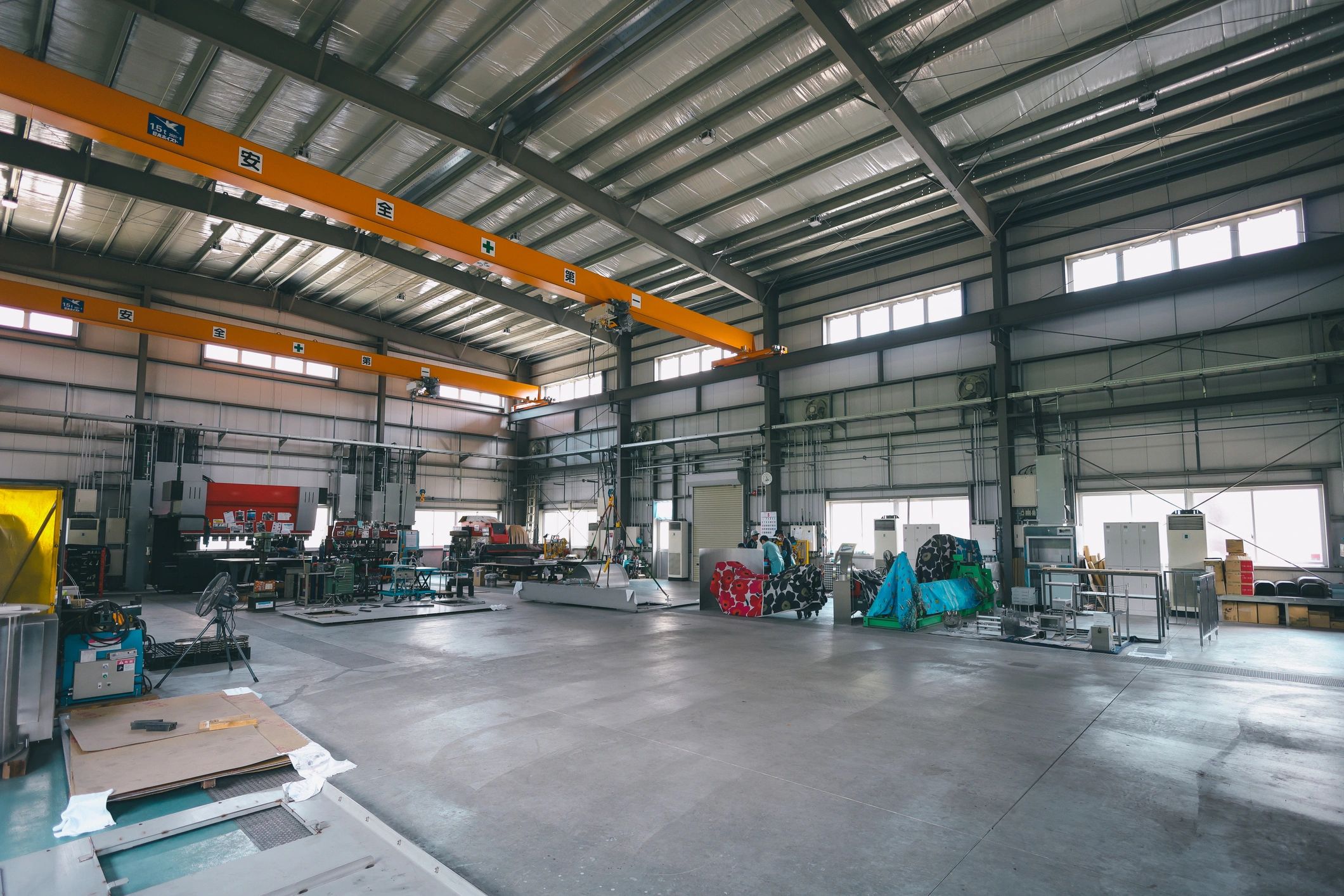 Factory production area representing operational capacity